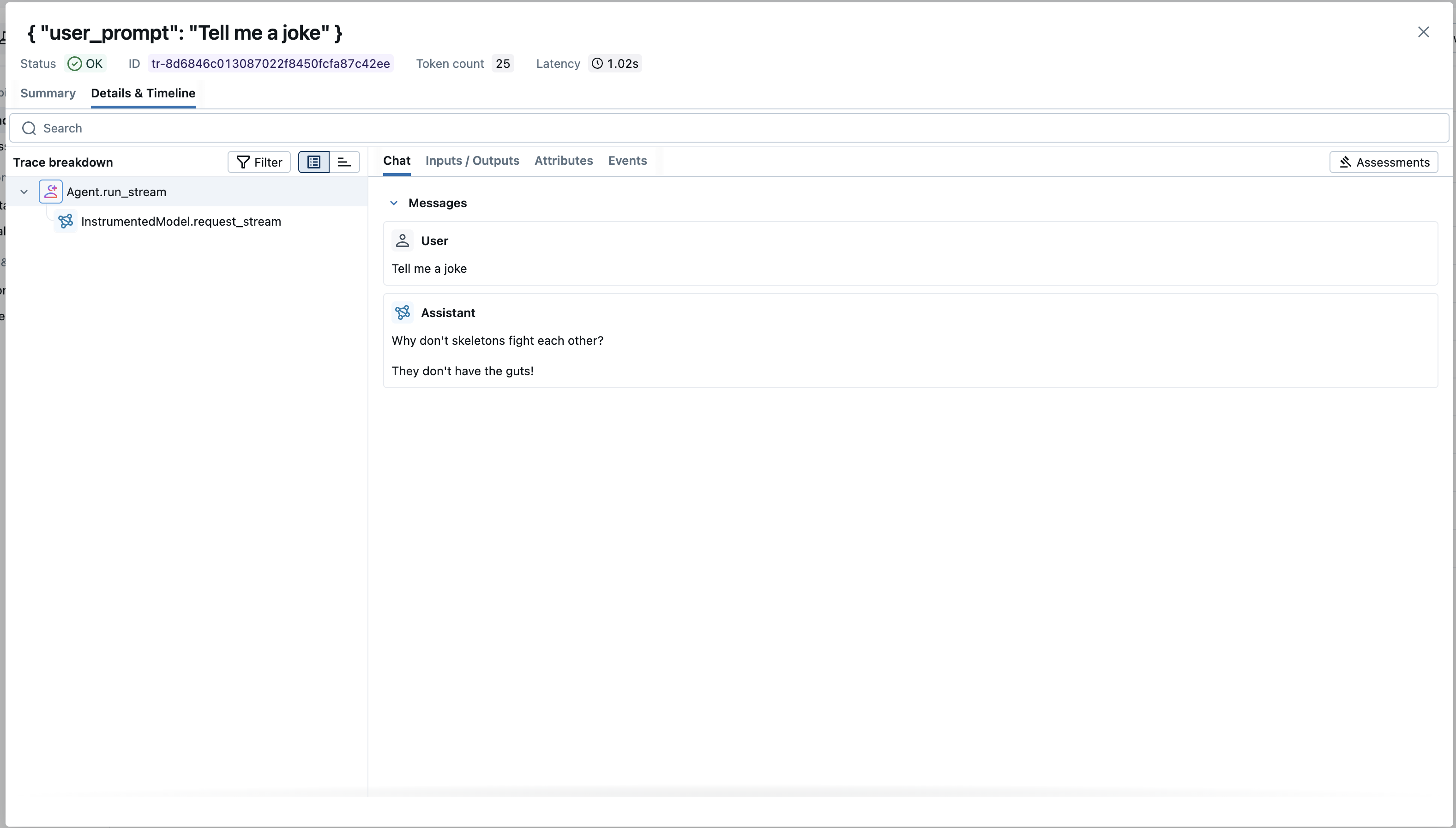 PydanticAI run_stream Tracing